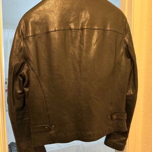John Varvatos Leather Racer Jacket – Size 52 (L) – Premium Distressed